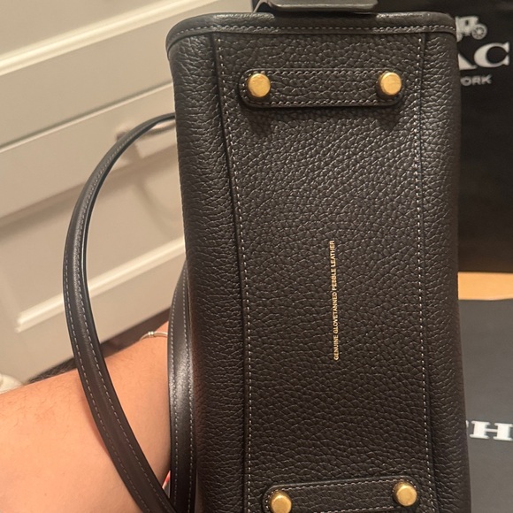 Coach Black Shoulder Bag with Gold Accents - Picture 11 of 12